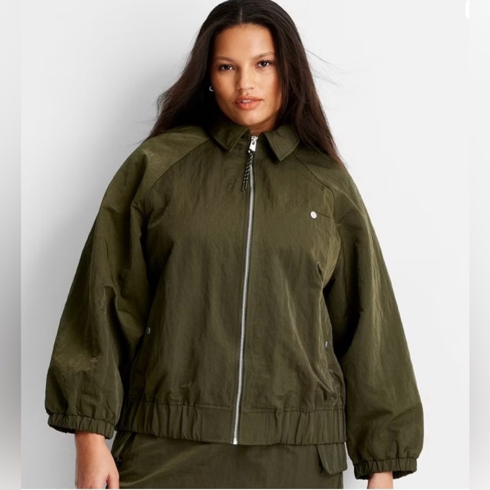 Dark Olive Green Women's Blazer Jacket